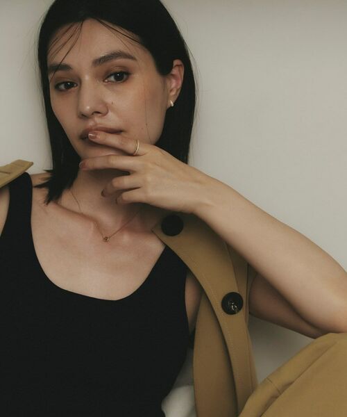 COCOSHNIK / ココシュニック ピアス・イヤリング | K18ダイヤモンド ペアシェイプカーブライン スタッドピアス | 詳細6