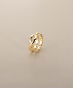 COCOSHNIK / ココシュニック ピアス・イヤリング | K10ニュアンスクロスライン イヤーカフ