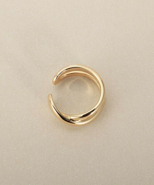 COCOSHNIK / ココシュニック ピアス・イヤリング | K10ニュアンスクロスライン イヤーカフ | 詳細3