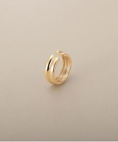 COCOSHNIK / ココシュニック ピアス・イヤリング | K10甲丸ステップ イヤーカフ