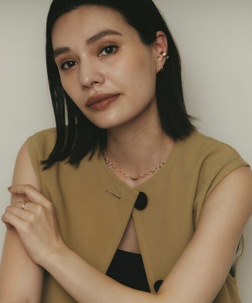 COCOSHNIK / ココシュニック ピアス・イヤリング | K10甲丸ステップ イヤーカフ | 詳細5