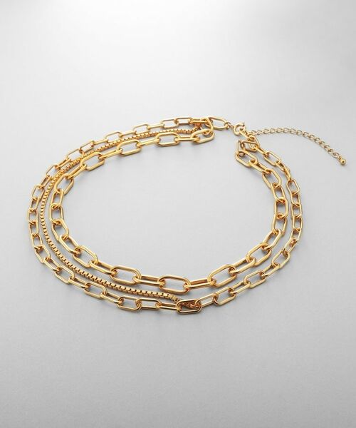 COCOSHNIK / ココシュニック ネックレス・ペンダント・チョーカー | シルバー ミックスチェーン ケーブル ベネチアンネックレスGP | 詳細1