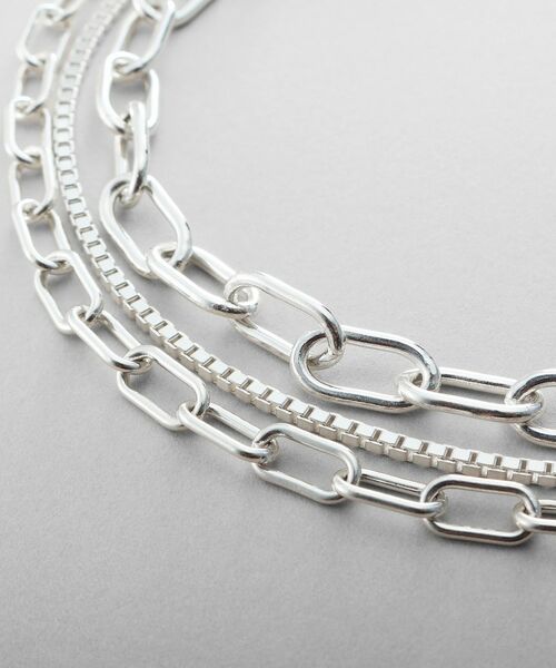 COCOSHNIK / ココシュニック ネックレス・ペンダント・チョーカー | シルバー ミックスチェーン ケーブル ベネチアンネックレス | 詳細2
