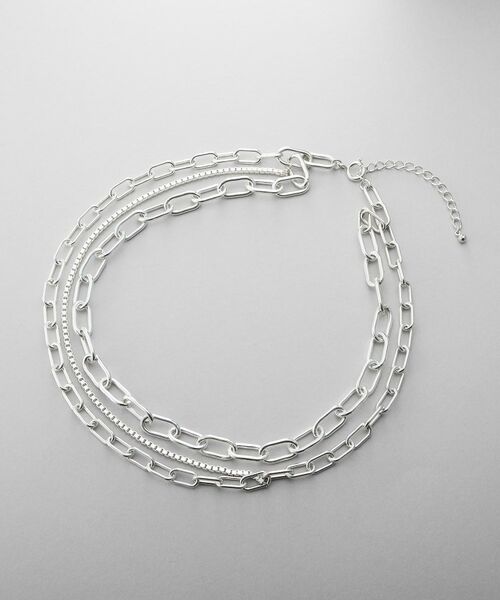 COCOSHNIK / ココシュニック ネックレス・ペンダント・チョーカー | シルバー ミックスチェーン ケーブル ベネチアンネックレス | 詳細4