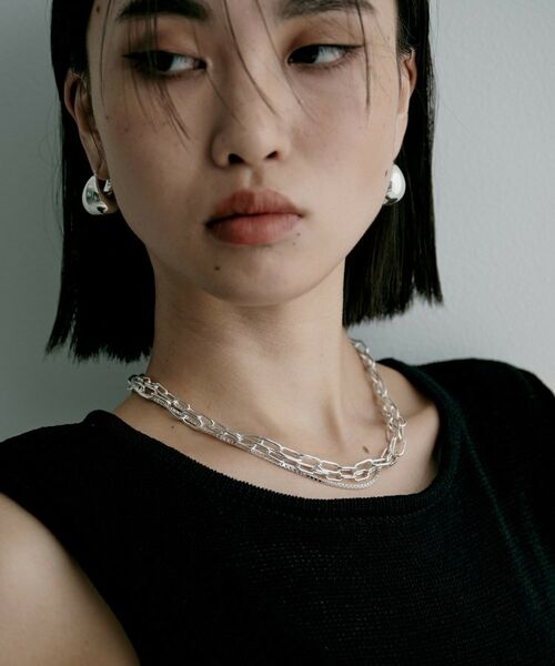 COCOSHNIK / ココシュニック ネックレス・ペンダント・チョーカー | シルバー ミックスチェーン ケーブル ベネチアンネックレス | 詳細7