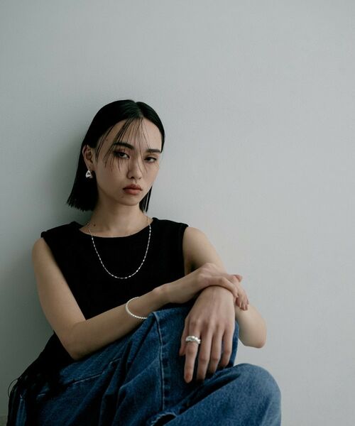 COCOSHNIK / ココシュニック ネックレス・ペンダント・チョーカー | シルバー デザインチェーン デュアルペタルネックレス（60cm） | 詳細6