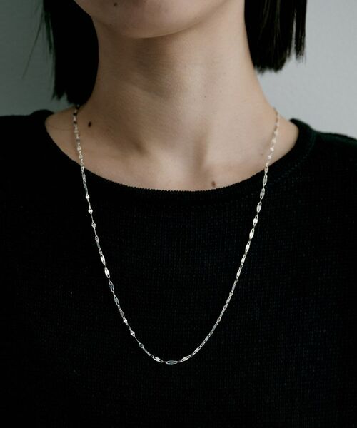 COCOSHNIK / ココシュニック ネックレス・ペンダント・チョーカー | シルバー デザインチェーン デュアルペタルネックレス（60cm） | 詳細8