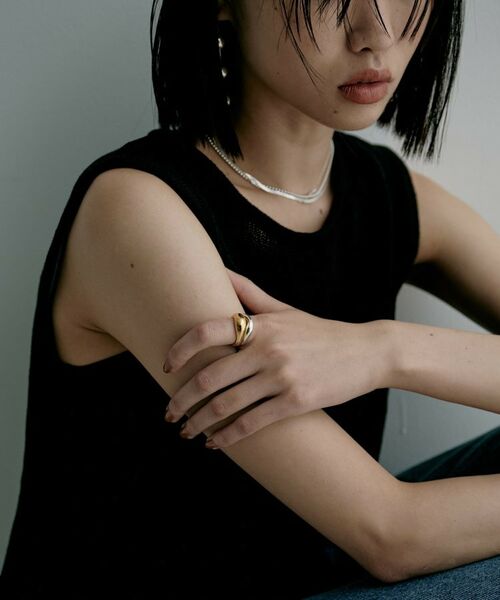 COCOSHNIK / ココシュニック リング | シルバー コンビカラー ニュアンススタックリング | 詳細8