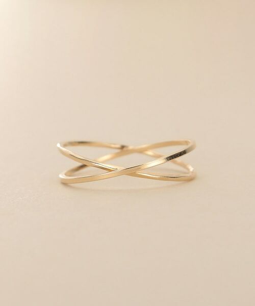COCOSHNIK / ココシュニック リング | K10スキニーリング デュアルクロス | 詳細2