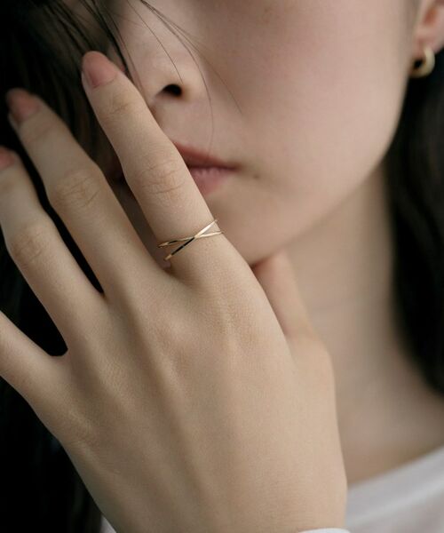 COCOSHNIK / ココシュニック リング | K10スキニーリング デュアルクロス | 詳細8