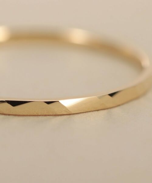 COCOSHNIK / ココシュニック リング | K10スキニーリング ダイアゴナルカット | 詳細4
