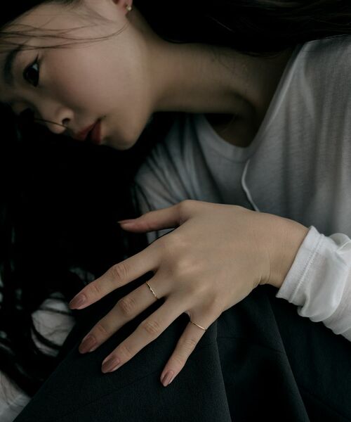 COCOSHNIK / ココシュニック リング | K10スキニーリング ダイアゴナルカット | 詳細7