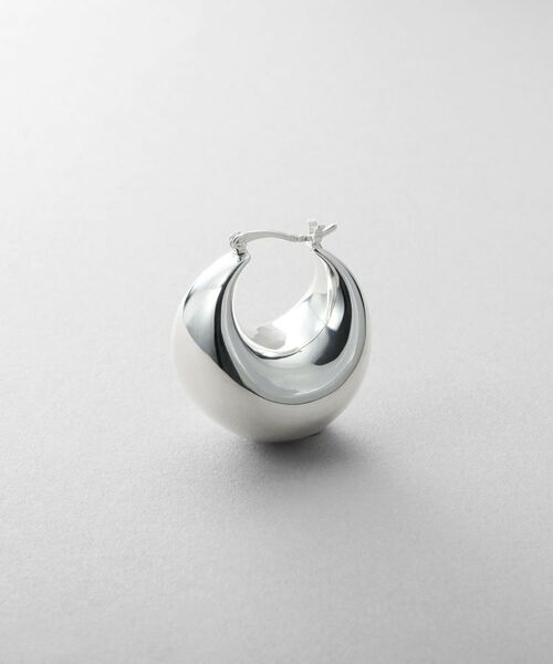 COCOSHNIK / ココシュニック ピアス・イヤリング | シルバー ホロウフープ バルブドロップピアス | 詳細2