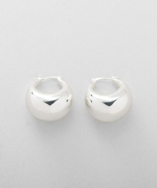 COCOSHNIK / ココシュニック ピアス・イヤリング | シルバー ホロウフープ バルブドロップピアス | 詳細4
