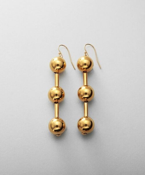 COCOSHNIK / ココシュニック ピアス・イヤリング | シルバー ホロウボールコネクテッドピアスGP | 詳細3