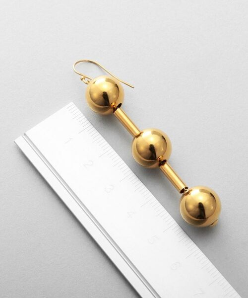 COCOSHNIK / ココシュニック ピアス・イヤリング | シルバー ホロウボールコネクテッドピアスGP | 詳細4