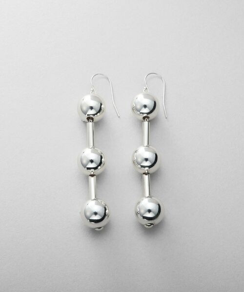 COCOSHNIK / ココシュニック ピアス・イヤリング | シルバー ホロウボールコネクテッドピアス | 詳細3