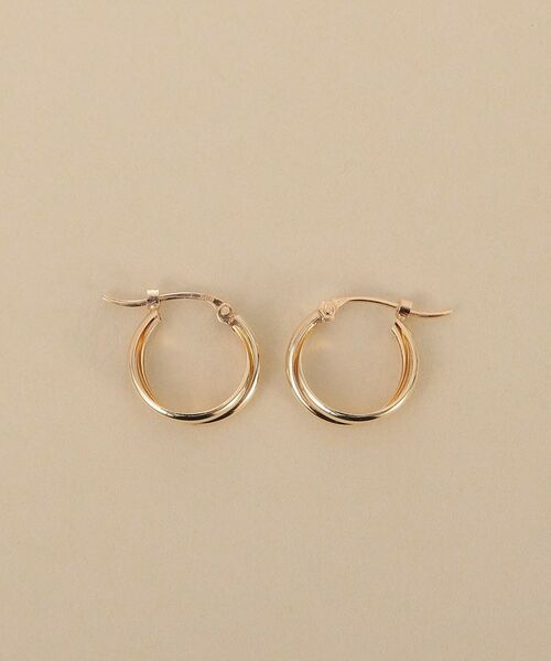 COCOSHNIK / ココシュニック ピアス・イヤリング | K10ドームクロスフープピアス | 詳細4