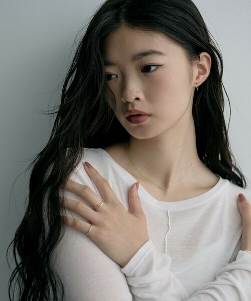 COCOSHNIK / ココシュニック ピアス・イヤリング | K10ウェーブフープピアス | 詳細6