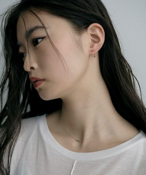 COCOSHNIK / ココシュニック ピアス・イヤリング | K10ウェーブフープピアス | 詳細7