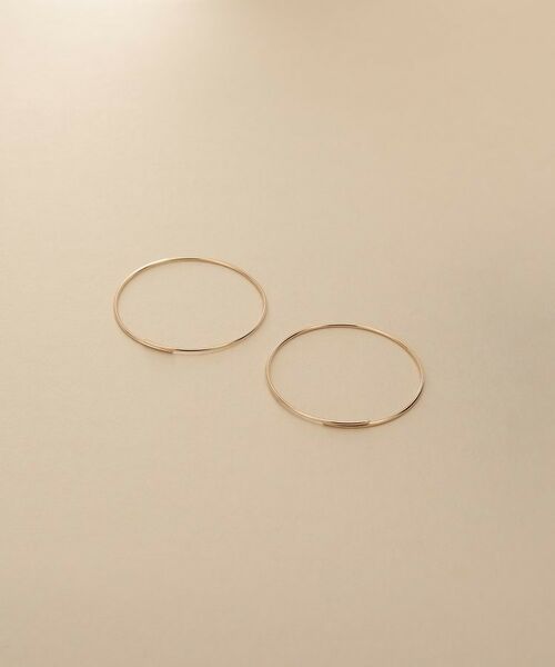 COCOSHNIK / ココシュニック ピアス・イヤリング | K10ラインフープピアス | 詳細1