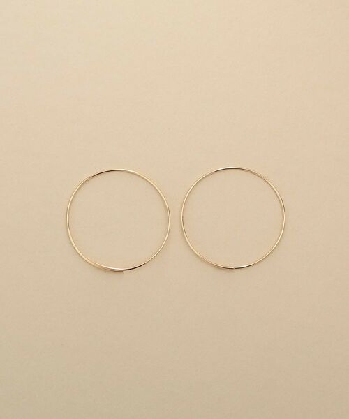 COCOSHNIK / ココシュニック ピアス・イヤリング | K10ラインフープピアス | 詳細3