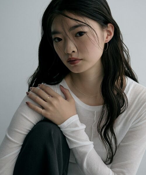 COCOSHNIK / ココシュニック ピアス・イヤリング | K10ラインフープピアス | 詳細7