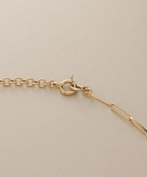 COCOSHNIK / ココシュニック ネックレス・ペンダント・チョーカー | K18リボンケーブル×ラウンドチェーン ネックレス | 詳細3