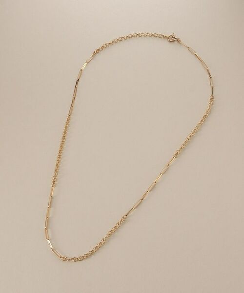 COCOSHNIK / ココシュニック ネックレス・ペンダント・チョーカー | K18リボンケーブル×ラウンドチェーン ネックレス | 詳細4
