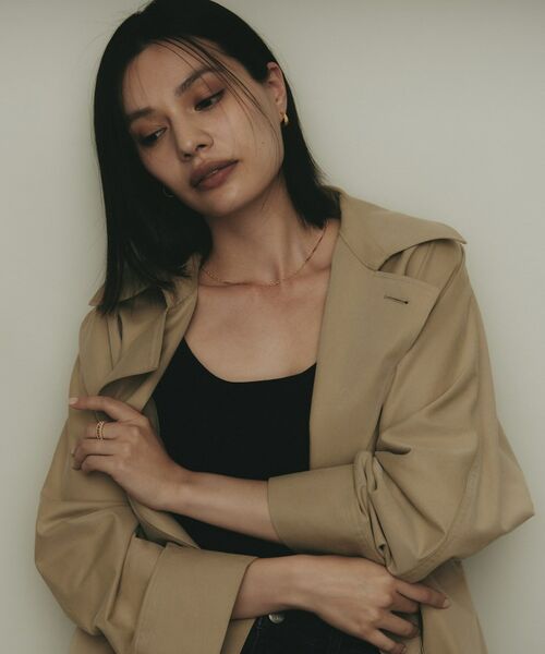 COCOSHNIK / ココシュニック ネックレス・ペンダント・チョーカー | K18リボンケーブル×ラウンドチェーン ネックレス | 詳細6