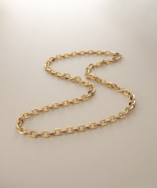 COCOSHNIK / ココシュニック ネックレス・ペンダント・チョーカー | K18中空フラットアズキチェーン ネックレスL | 詳細1