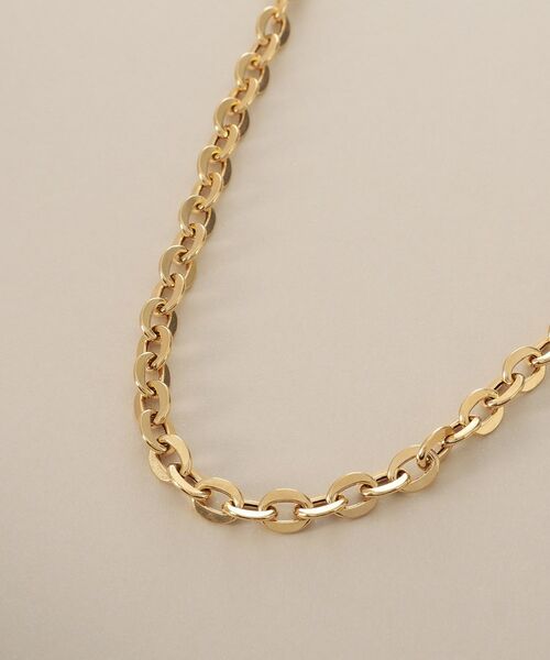 COCOSHNIK / ココシュニック ネックレス・ペンダント・チョーカー | K18中空フラットアズキチェーン ネックレスL | 詳細2