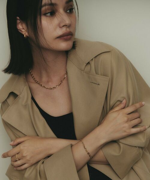 COCOSHNIK / ココシュニック ネックレス・ペンダント・チョーカー | K18中空フラットアズキチェーン ネックレスL | 詳細6