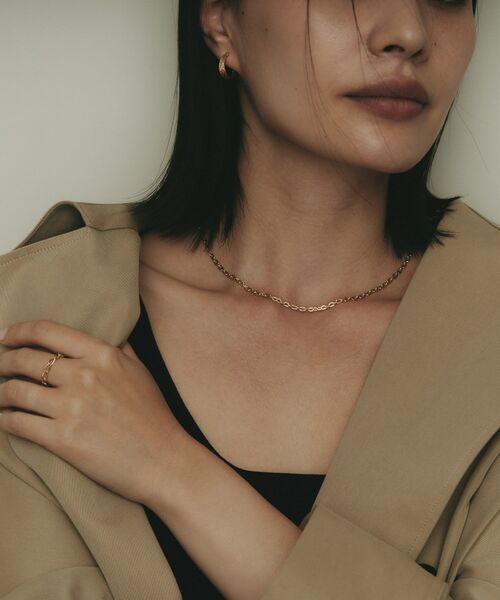 COCOSHNIK / ココシュニック ネックレス・ペンダント・チョーカー | K18中空リネアケーブルチェーン ネックレス細 | 詳細7