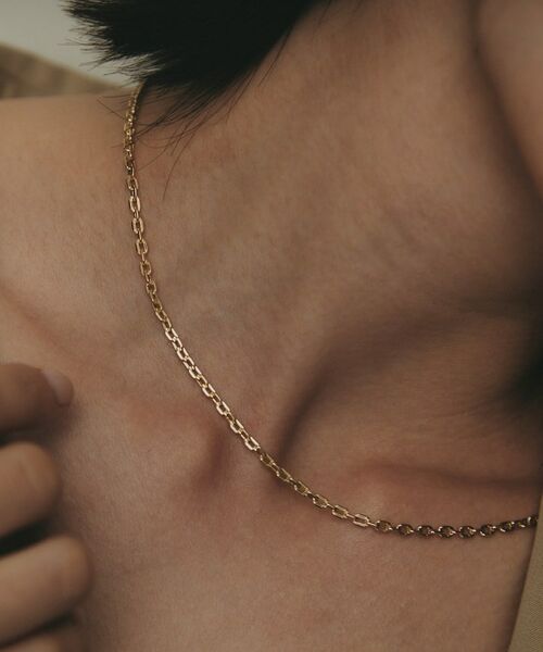 COCOSHNIK / ココシュニック ネックレス・ペンダント・チョーカー | K18中空リネアケーブルチェーン ネックレス細 | 詳細8