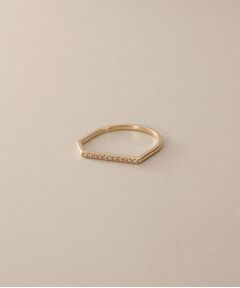 COCOSHNIK / ココシュニック リング | K10ダイヤモンド スロープ リング