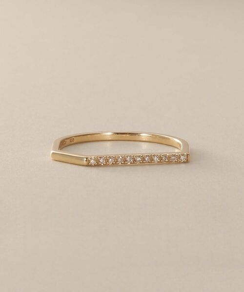COCOSHNIK / ココシュニック リング | K10ダイヤモンド スロープ リング | 詳細2