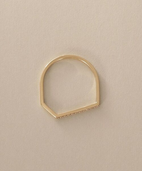 COCOSHNIK / ココシュニック リング | K10ダイヤモンド スロープ リング | 詳細3