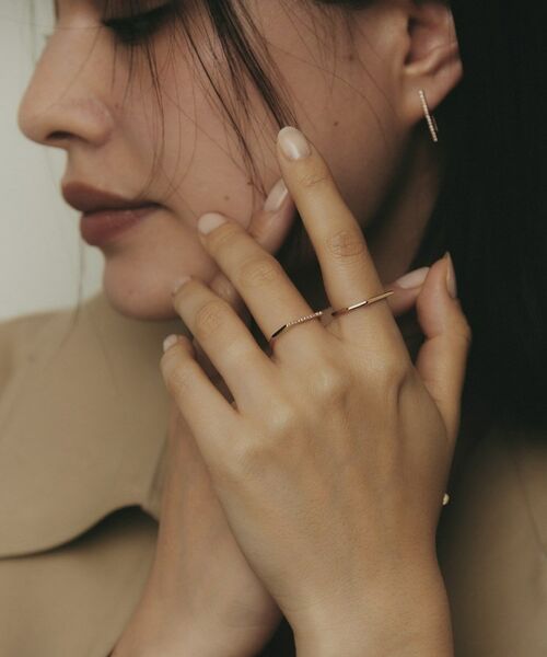 COCOSHNIK / ココシュニック リング | K10ダイヤモンド スロープ リング | 詳細6