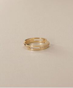 COCOSHNIK / ココシュニック リング | K10ダイヤモンド シフテッドオーバーラップ リング