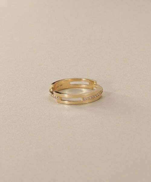 COCOSHNIK / ココシュニック リング | K10ダイヤモンド シフテッドオーバーラップ リング | 詳細1