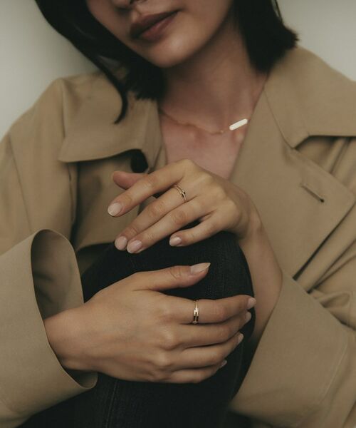 COCOSHNIK / ココシュニック リング | K10ダイヤモンド シフテッドオーバーラップ リング | 詳細6