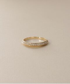 COCOSHNIK / ココシュニック リング | K10ダイヤモンド しのぎテーパード リング