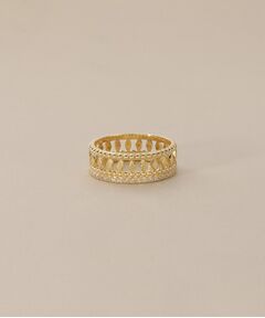 COCOSHNIK / ココシュニック リング | K18ダイヤモンド 切子×ミル リング大