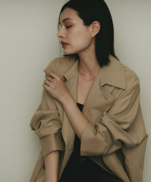 COCOSHNIK / ココシュニック ピアス・イヤリング | K10ダイヤモンド しのぎテーパード フープピアス | 詳細8