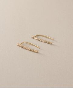 COCOSHNIK / ココシュニック ピアス・イヤリング | K10ダイヤモンド カーブライン フックピアス