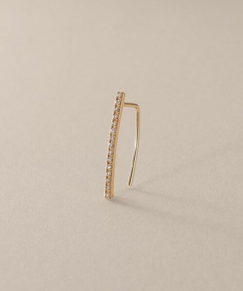 COCOSHNIK / ココシュニック ピアス・イヤリング | K10ダイヤモンド カーブライン フックピアス | 詳細2