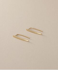 COCOSHNIK / ココシュニック ピアス・イヤリング | K10カーブライン フックピアス
