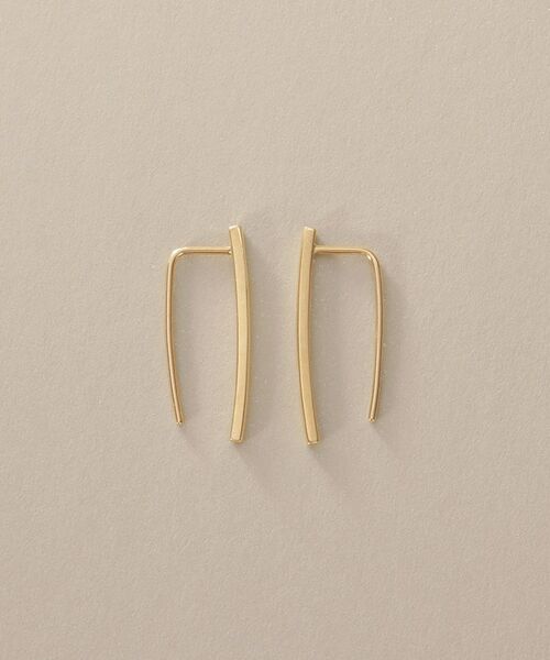 COCOSHNIK / ココシュニック ピアス・イヤリング | K10カーブライン フックピアス | 詳細3