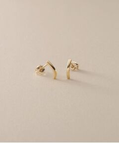 COCOSHNIK / ココシュニック ピアス・イヤリング | K10カーブライン スタッドピアス